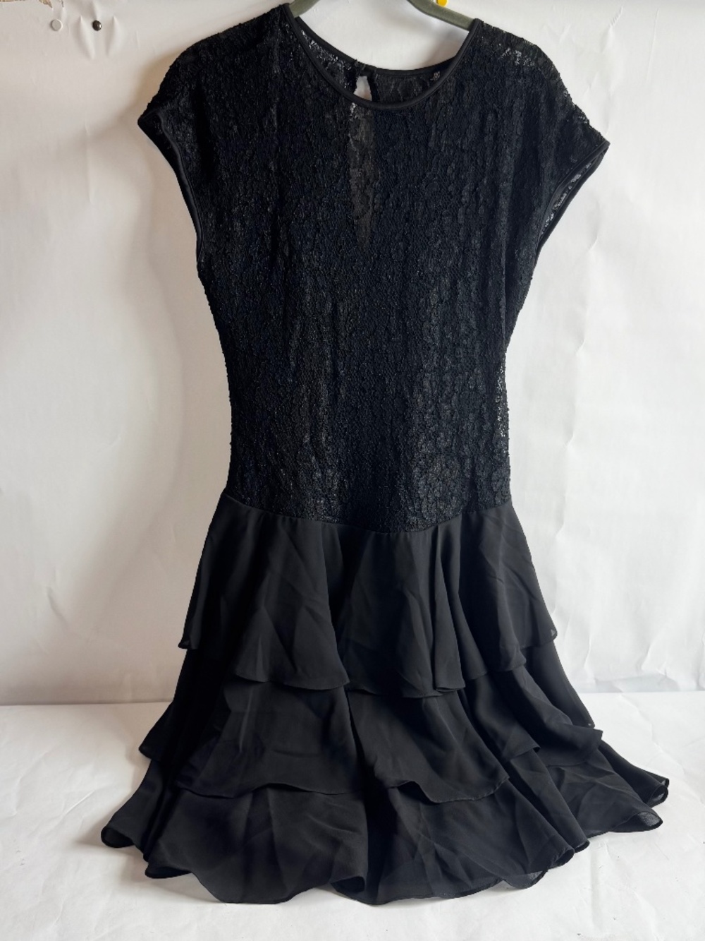 Late Edition Dress Womens Sz 10 Y2K Black Floral Lace Whimsigoth Steampunk Goth